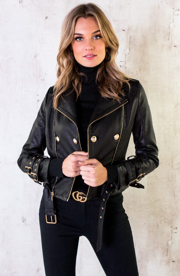 Leren Biker Jacket Exclusive – shoparchief, foto 6