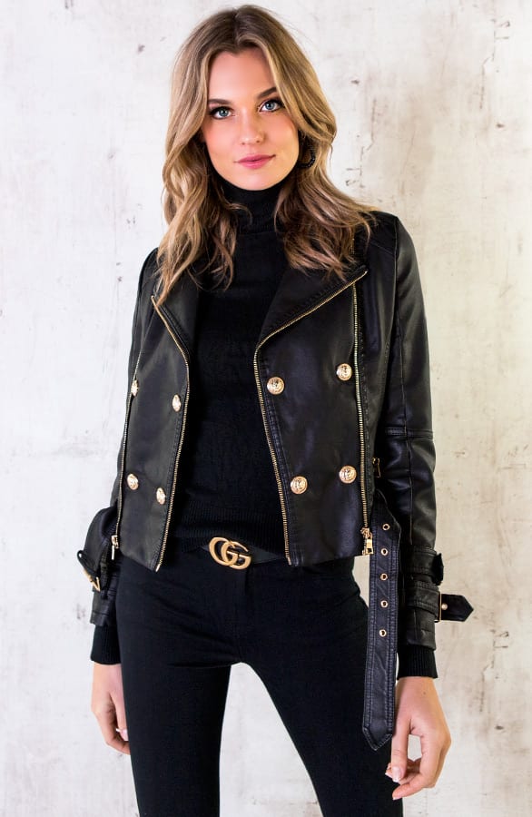 Leren Biker Jacket Exclusive – shoparchief, foto 2