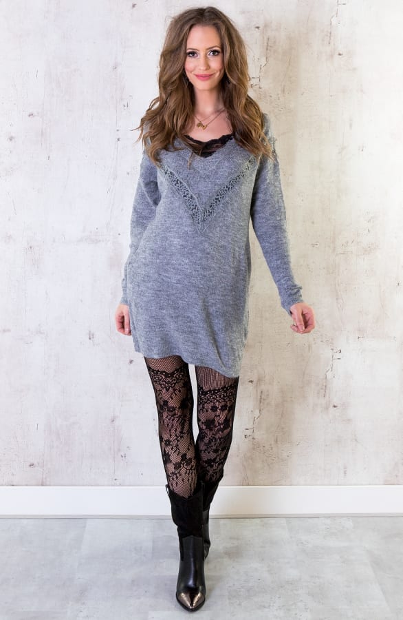 Tuniek Met Kant Grijs – shoparchief, foto 6