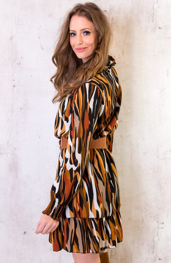 Print Jurk Cognac – shoparchief, foto 2