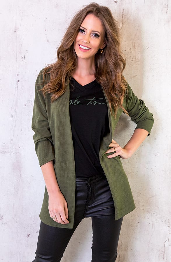 Blazer Met Rits Legergroen – shoparchief, foto 2