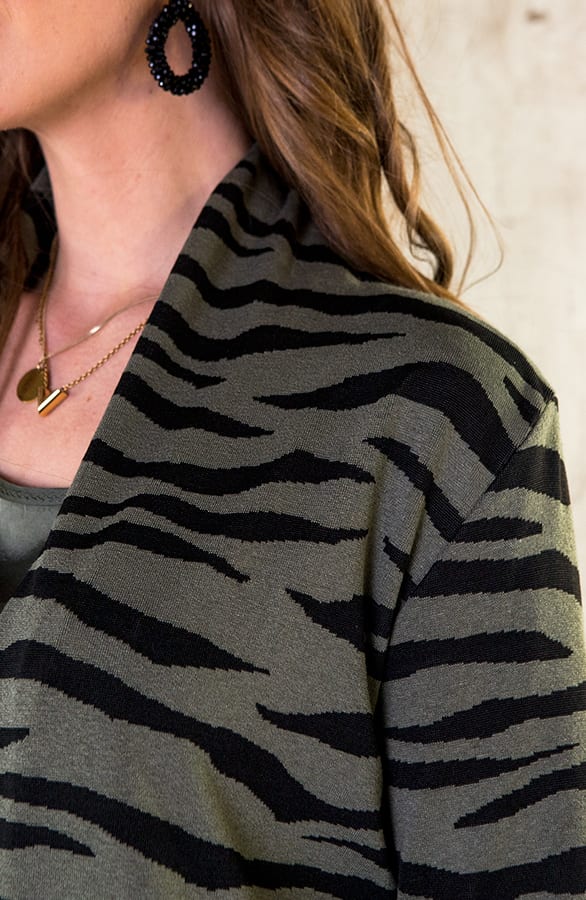 Zebra Vest Legergroen – shoparchief, foto 6
