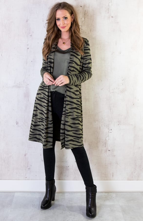 Zebra Vest Legergroen – shoparchief, foto 7