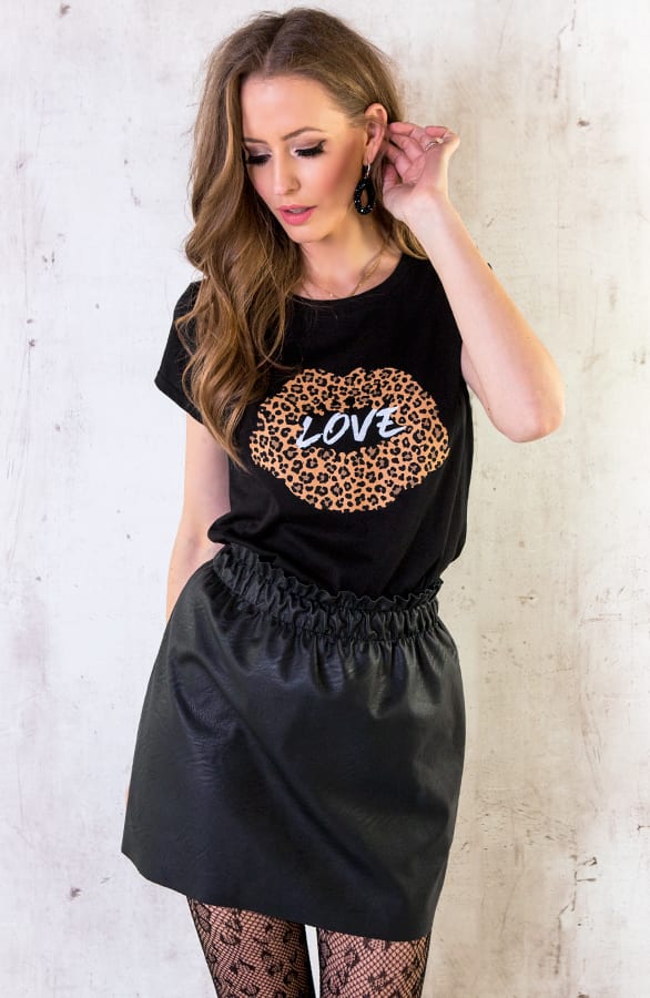Love Kiss Top Zwart – shoparchief, foto 2