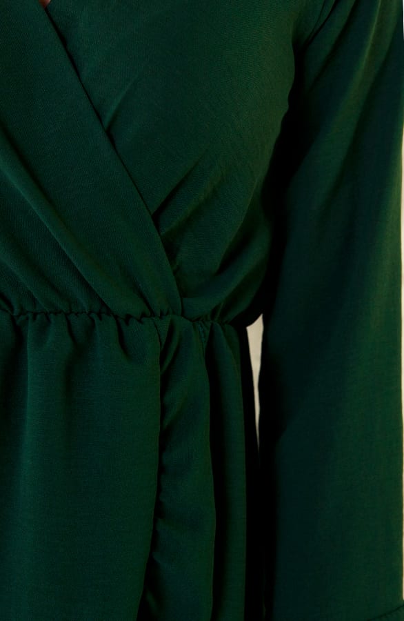 Jurk Met Overslag Smaragdgroen – shoparchief, foto 4