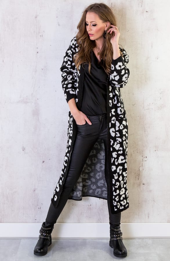 Panter Vest Lang Zwart – shoparchief, foto 3