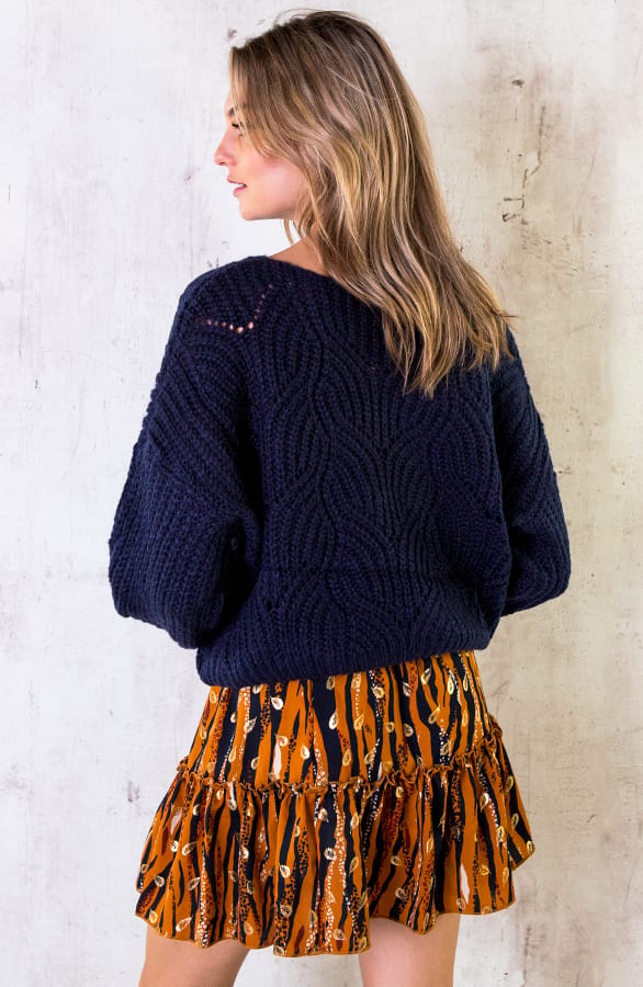 Trui Met Motief Marineblauw – shoparchief, foto 4