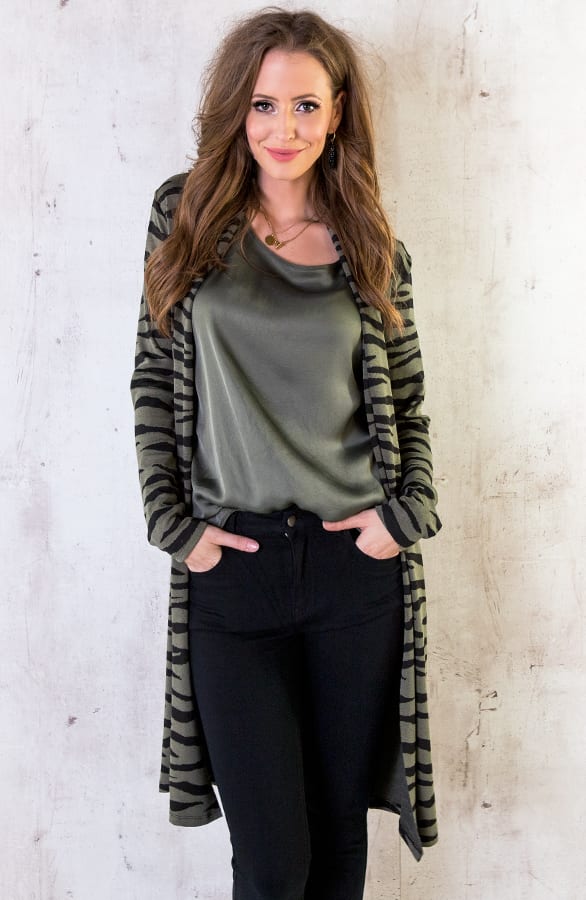 Zebra Vest Legergroen – shoparchief, foto 2
