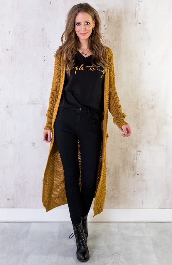 Overknee Vest Dames Okergeel – shoparchief, foto 5
