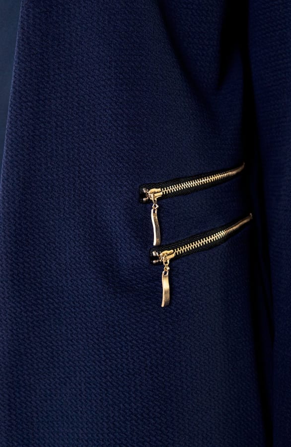 Blazer Met Rits Marine – shoparchief, foto 4