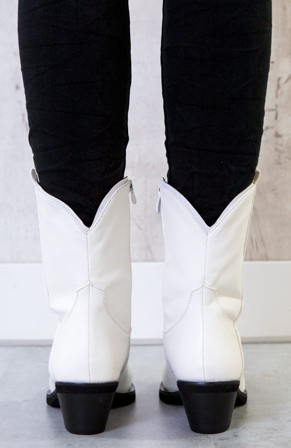 Cowboylaarzen Dames Wit – shoparchief, foto 4