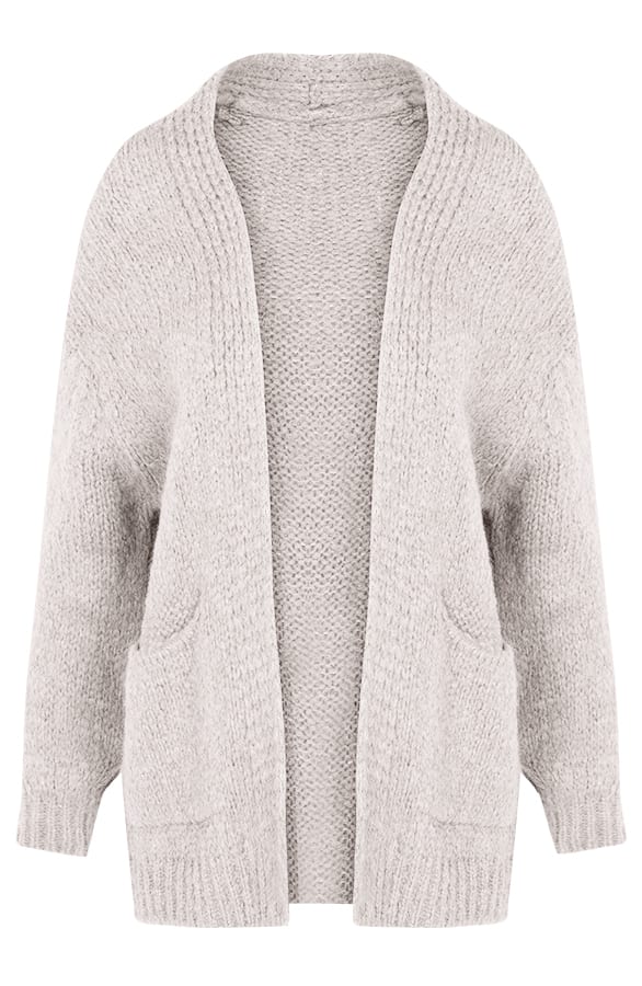 Gebreid Oversized Vest Creme – shoparchief, foto 7