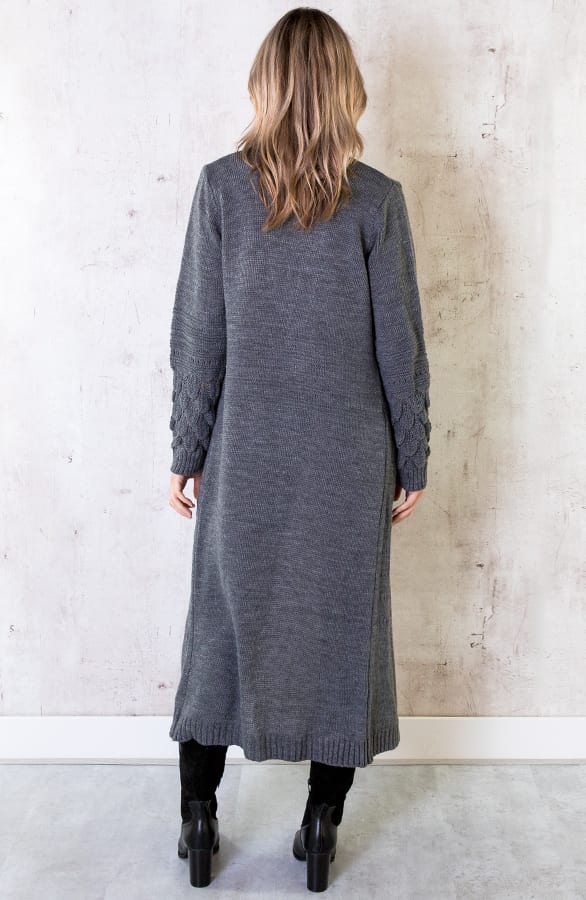 Lang Vest Gebreid Grijs – shoparchief, foto 6