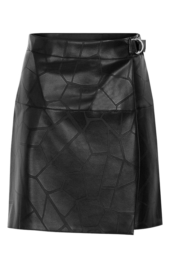 Leren Rok Giraffe Zwart – shoparchief, foto 1