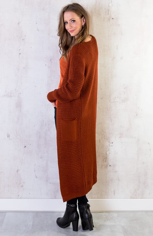 Overknee Vest Dames Terracotta – shoparchief, foto 2