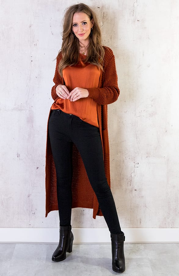 Overknee Vest Dames Terracotta – shoparchief, foto 5