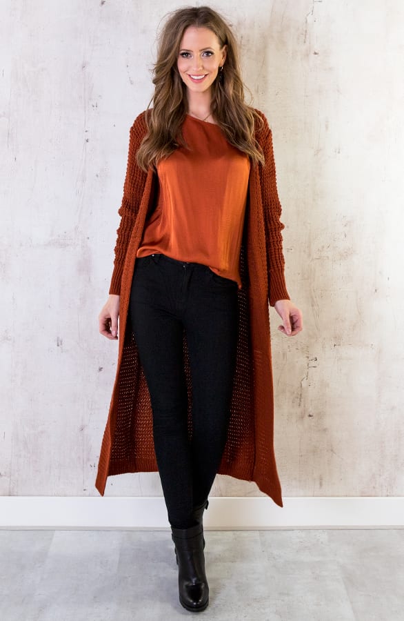Overknee Vest Dames Terracotta – shoparchief, foto 3