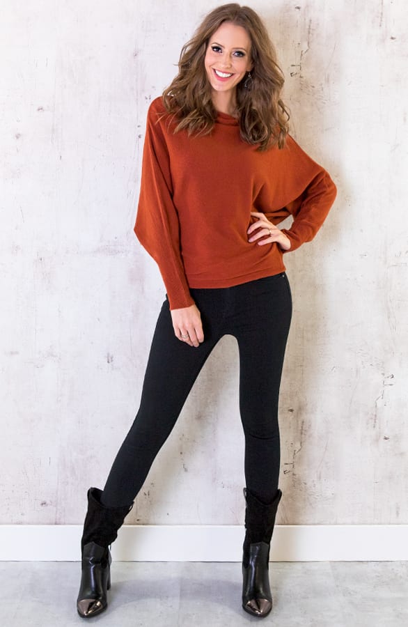 Oversized Soft Trui Terracotta – shoparchief, foto 5