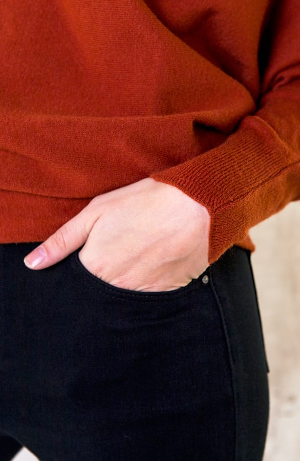 Oversized Soft Trui Terracotta – shoparchief, foto 6