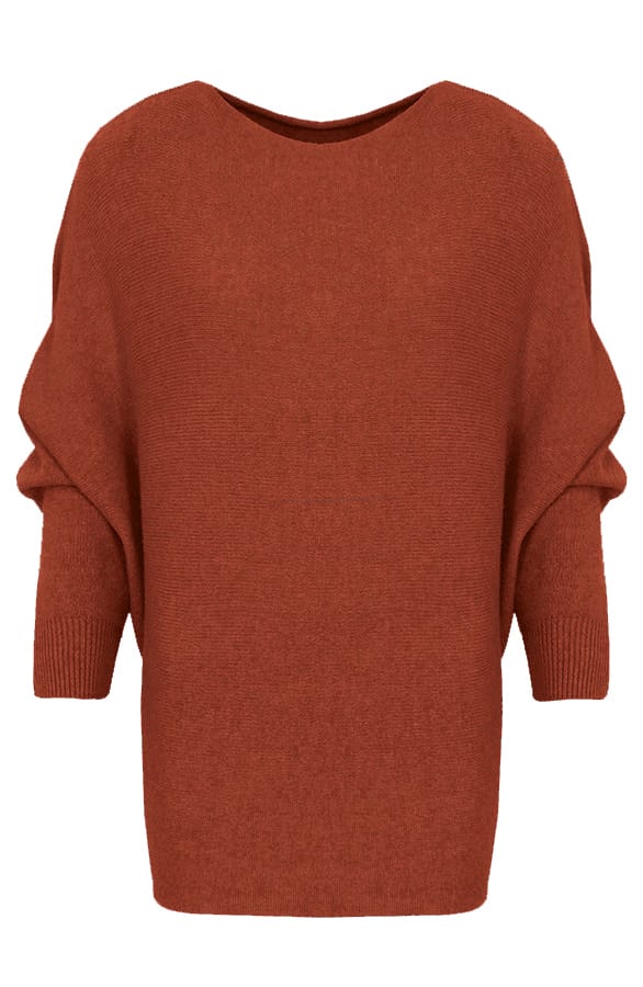 Oversized Soft Trui Terracotta – shoparchief, foto 1