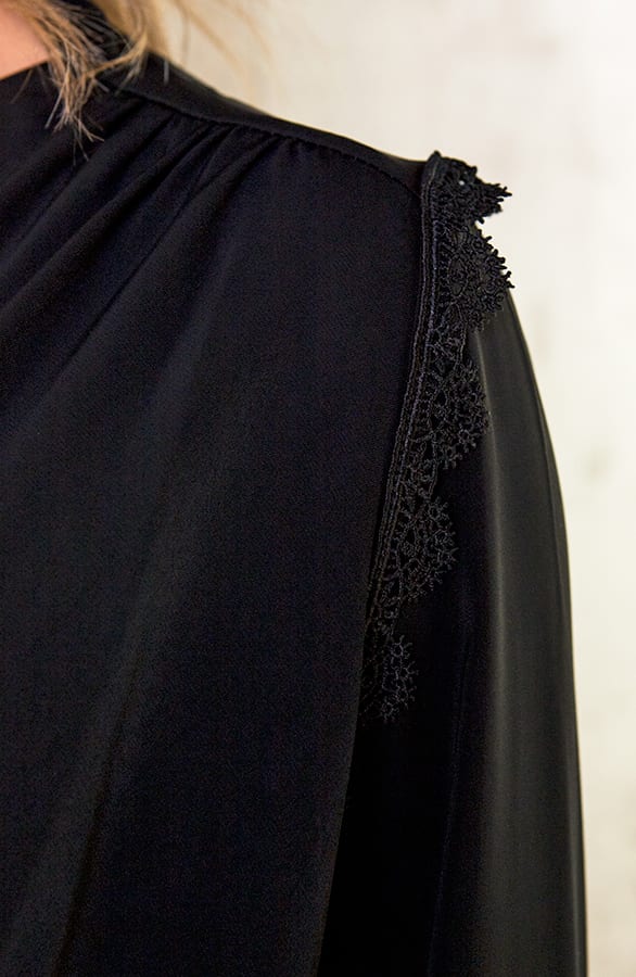 Overslag Blouse Zwart – shoparchief, foto 3