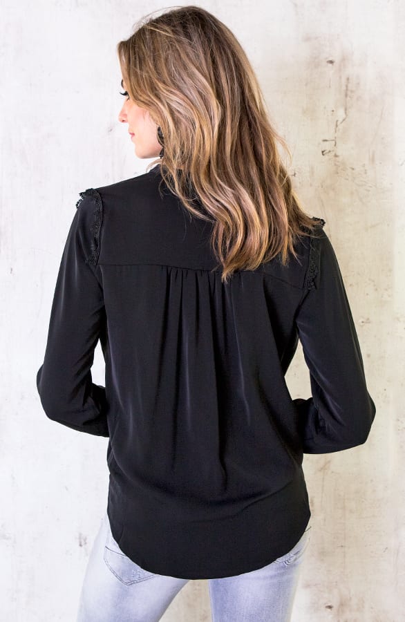 Overslag Blouse Zwart – shoparchief, foto 4