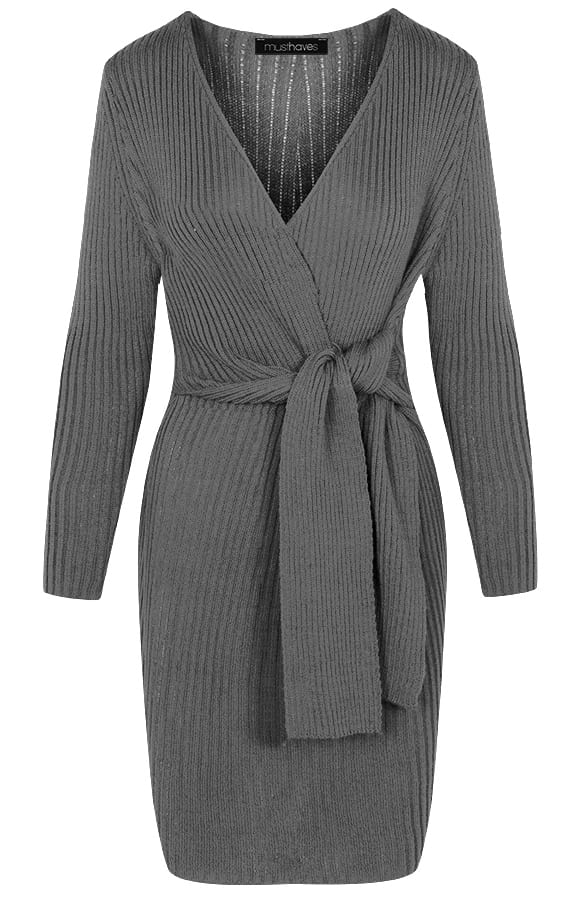 Strikjurk Gebreid Grijs – shoparchief, foto 1