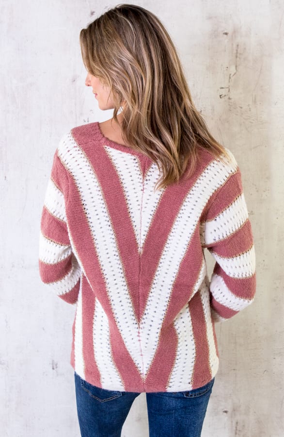Trui Gebreid V Oud Roze – shoparchief, foto 4