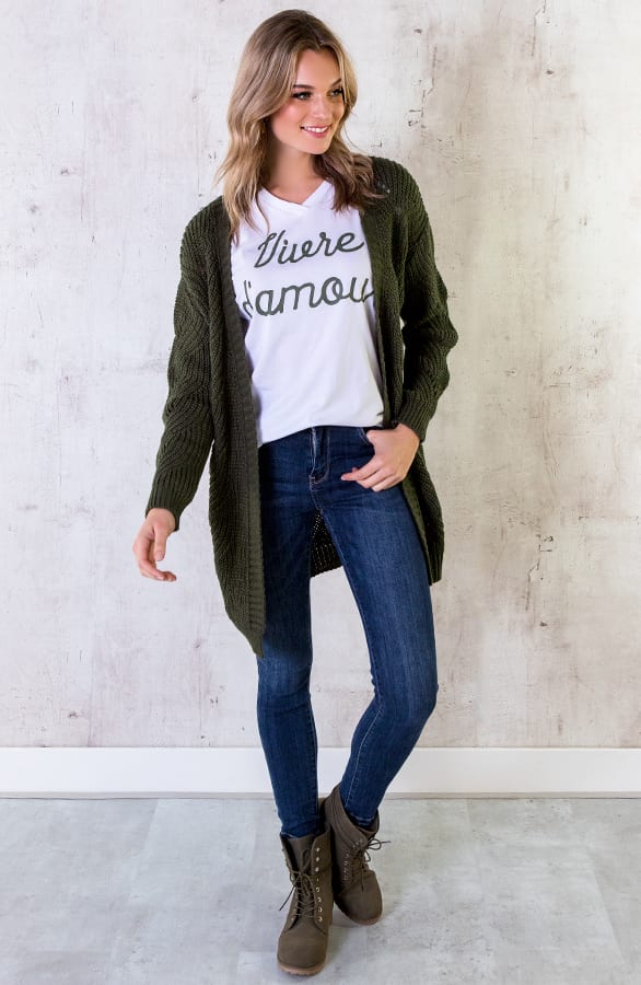 Vest Met Motief Legergroen – shoparchief, foto 3