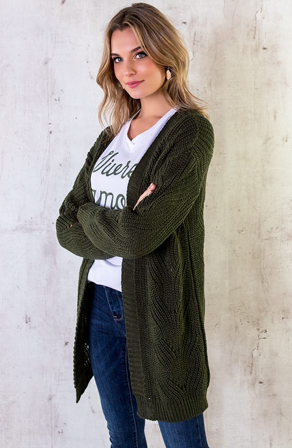Vest Met Motief Legergroen – shoparchief, foto 6
