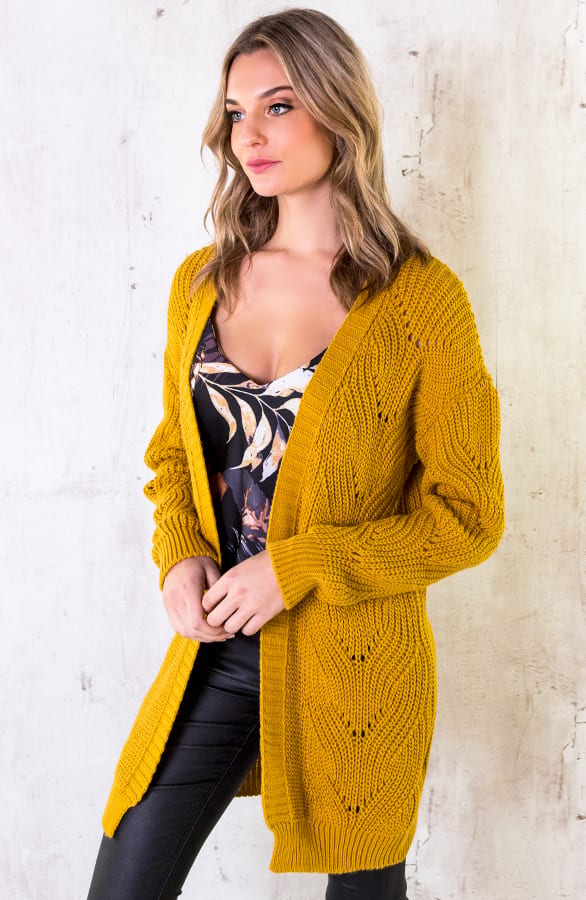 Vest Met Motief Okergeel – shoparchief, foto 2