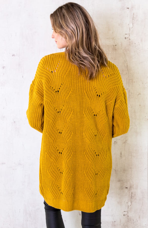 Vest Met Motief Okergeel – shoparchief, foto 4
