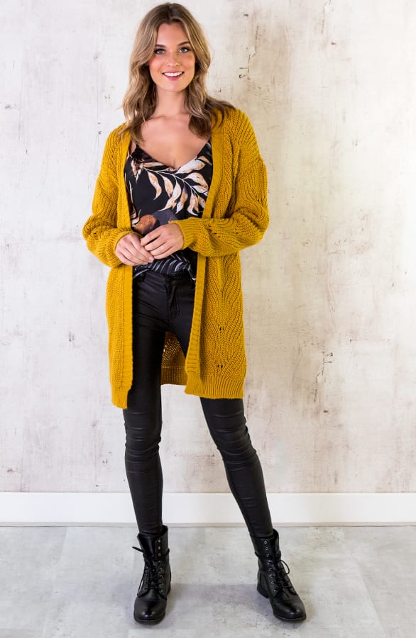 Vest Met Motief Okergeel – shoparchief, foto 6