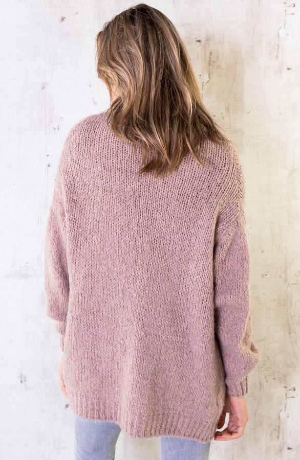 Gebreid Oversized Vest Roze – shoparchief, foto 6