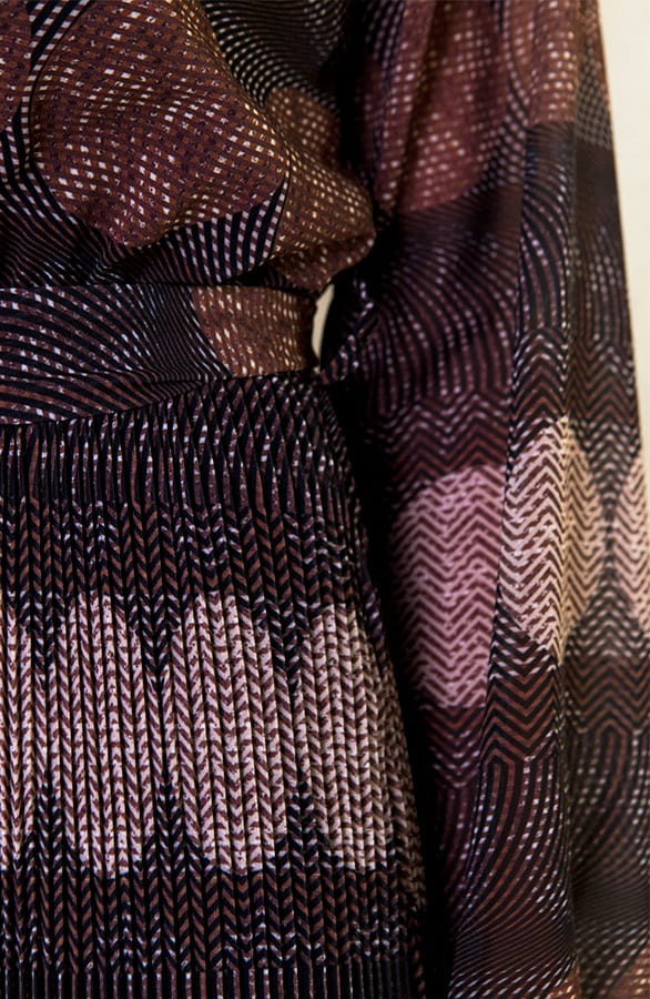 Maxi Print Jurk Bruin – shoparchief, foto 5