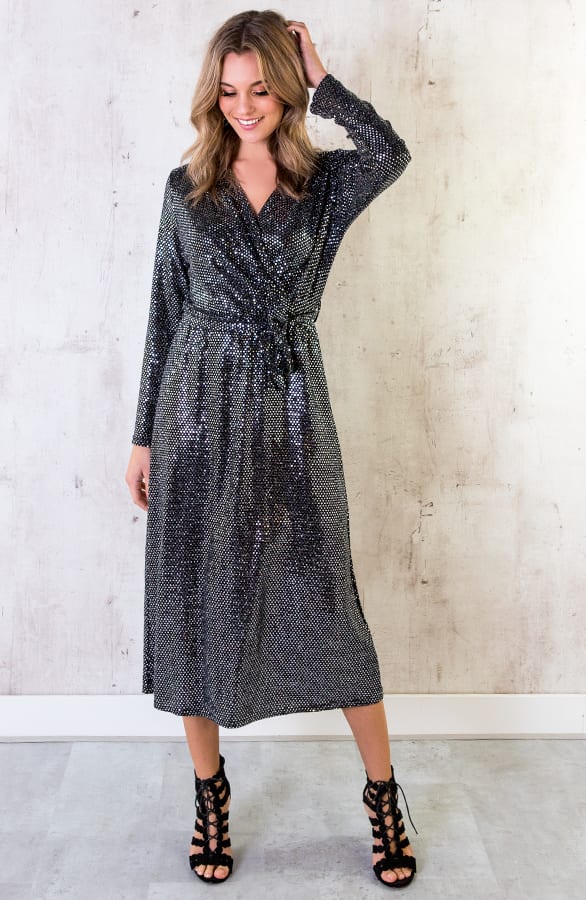 Glitter Jurk Exclusive Zilver – shoparchief, foto 2
