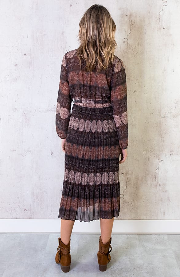Maxi Print Jurk Bruin – shoparchief, foto 6