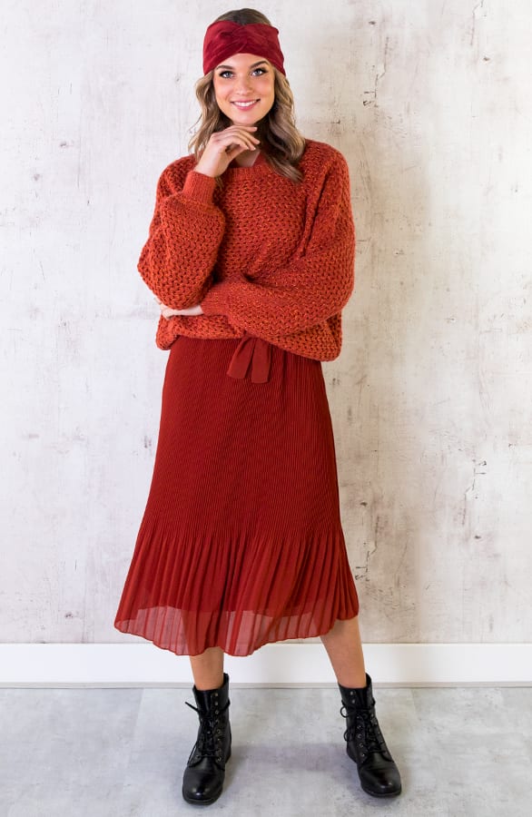 Velvet Haarband Dames Terracotta – shoparchief, foto 3