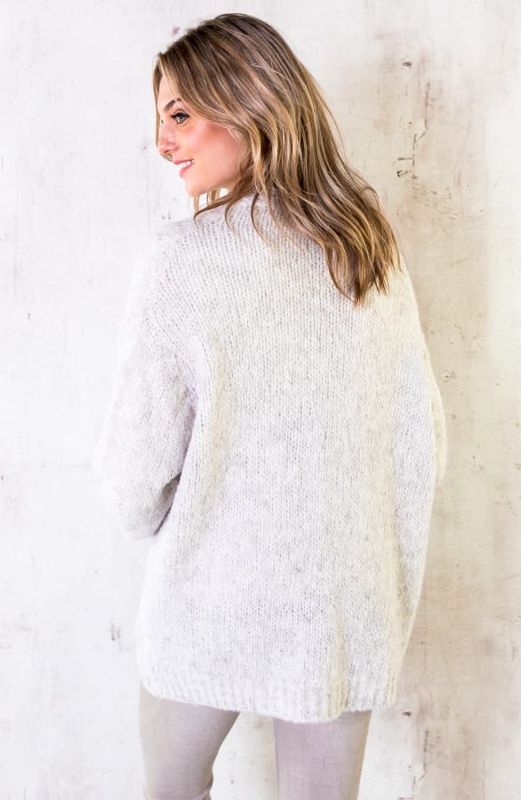 Gebreid Oversized Vest Creme – shoparchief, foto 3