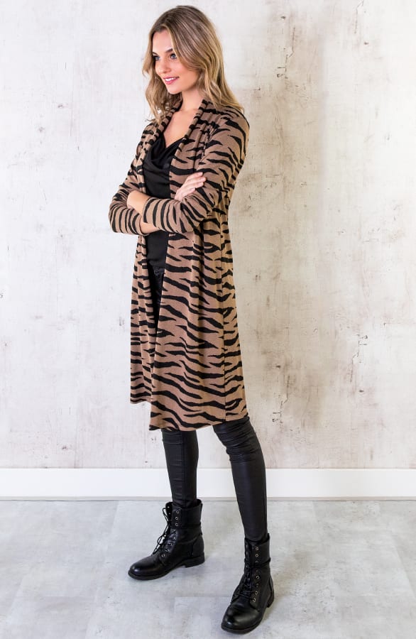Zebra Vest Taupe – shoparchief, foto 3