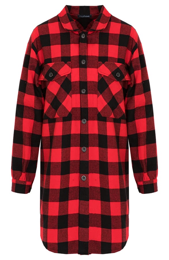 Blouse Geruit Rood Zwart – shoparchief, foto 1