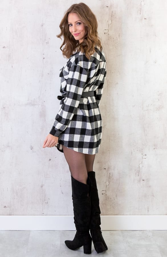 Blouse Geruit Zwart Wit – shoparchief, foto 4