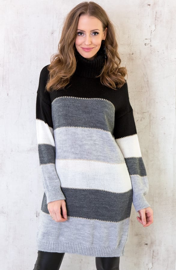 Gestreepte Coljurk Grijs – shoparchief, foto 2