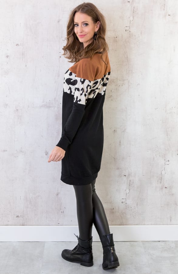 Jurk Panter Streep Cognac – shoparchief, foto 4