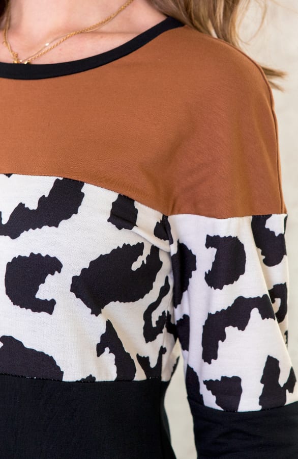 Jurk Panter Streep Cognac – shoparchief, foto 5
