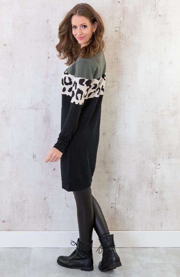 Jurk Panter Streep Legergroen – shoparchief, foto 4