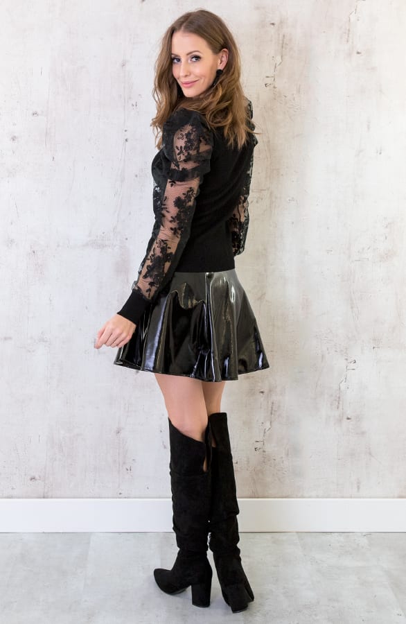 Lak Rok Dames Zwart – shoparchief, foto 5