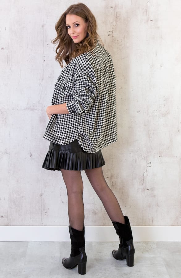 Leren Rok Plisse Zwart – shoparchief, foto 7