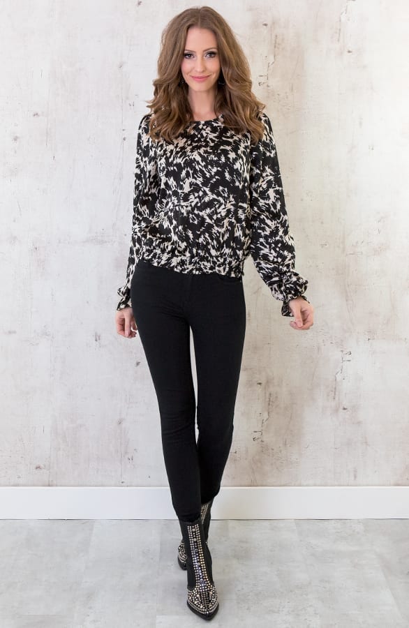 Satin Marant Blouse Zwart – shoparchief, foto 6