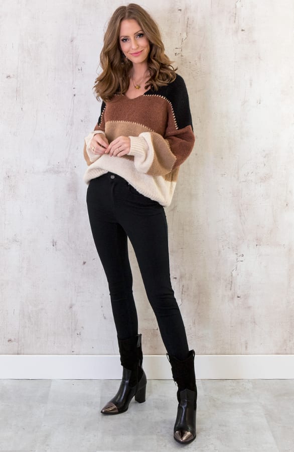 Trui Met Strepen Bruin – shoparchief, foto 4